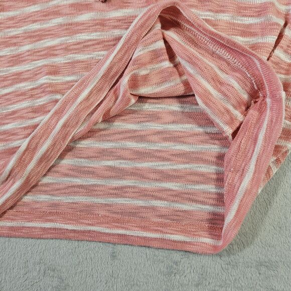 Jean Pierre Klifa Sheer Hoodie Womens Sz Small Pink Coastal Beach Preppy Tunic - Picture 5 of 13